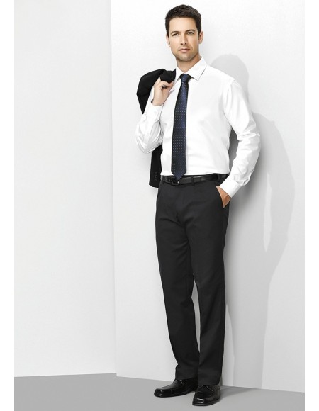 Mens One Pleat Pant Stout in Cool Stretch Plain