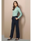 Ladies Mid Rise Adjustable Waist Pant - Wool Suiting