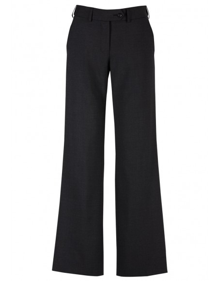 Ladies Mid Rise Adjustable Waist Pant - Wool Suiting