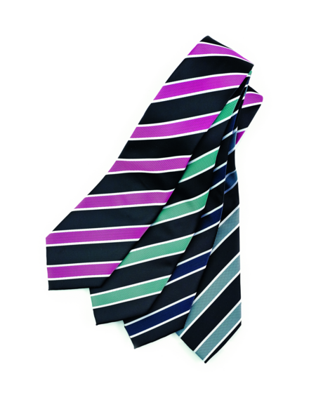 Wide Contrast Stripe Tie