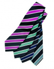 Wide Contrast Stripe Tie
