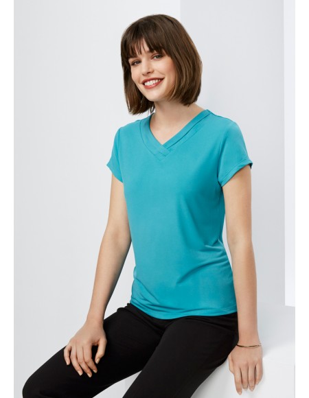 Lana short sleeve Top turquoise