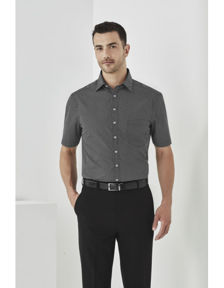 Oscar Mens Short Sleeve Shirt black