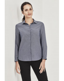 Charlie Womens Long Sleeve Shirt navy chambray